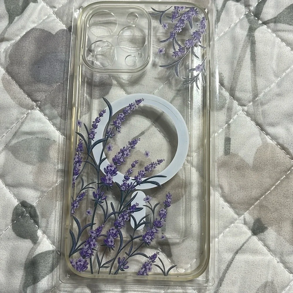 New clear floral iPhone 14 Pro Max case
